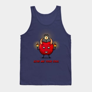 Cartoon Funny Evil Apple want your soul Tank Top